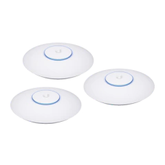 UBIQUITI NETWORKS Paquete de 3 Access Point UniFi 802.11ac Wave 2, MU-MIMO4X4 con antena Beamforming, hasta 1.7 Gbps, para interior PoE 802.3af, soporta 200 clientes, No incluyen PoE&acute;s MOD: UAP-NANOHD3