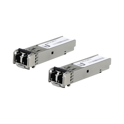 UBIQUITI NETWORKS UFiber Módulo SFP, transceptor MiniGibic MultiModo 1.25 Gbps, distancia 550m, conectores LC, paquete de 2 piezas MOD: UF-MM-1G