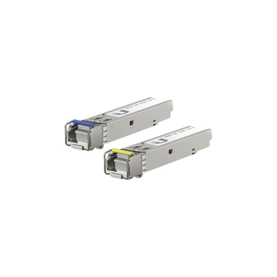 UBIQUITI NETWORKS UFiber Módulo SFP, transceptor MiniGibic MonoModo 1.25 Gbps, distancia 3km, un conector LC, incluye 2 tranceptores MOD: UF-SM-1G-S