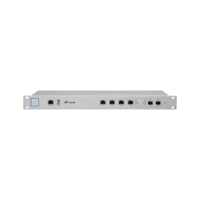 UBIQUITI NETWORKS Ruteador UniFi para medianas y grandes empresas con funciones de firewall, soporta balanceo de carga y Fail Over entre 2 WAN MOD: USG-PRO-4