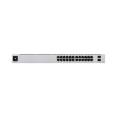 UBIQUITI NETWORKS UniFi Switch Gen2, Capa 2 de 24 puertos (16 puertos PoE 802.3af/at + 8 puertos Gigabit) + 2 puertos 1G SFP, 95W, pantalla informativa USW-24-POE