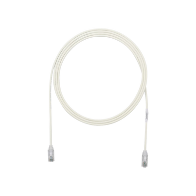 PANDUIT Cable de Parcheo TX6, UTP Cat6, Diámetro Reducido (28AWG), Color Blanco Mate, 1ft MOD: UTP28SP1
