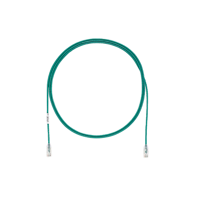 PANDUIT Cable de Parcheo TX6, UTP Cat6, Diámetro Reducido (28AWG), Color Verde, 1ft MOD: UTP28SP1GR