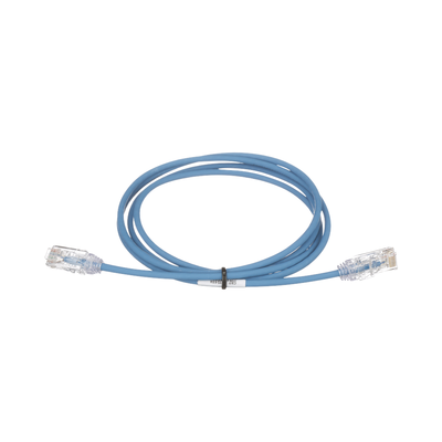 PANDUIT Cable de Parcheo TX6, UTP Cat6, Diámetro Reducido (28AWG), Color Azul, 24ft MOD: UTP28SP24BU