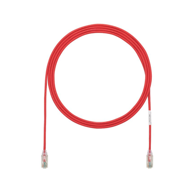 PANDUIT Cable de Parcheo TX6, UTP Cat6, Diámetro Reducido (28AWG), Color Rojo, 33ft MOD: UTP28SP33RD