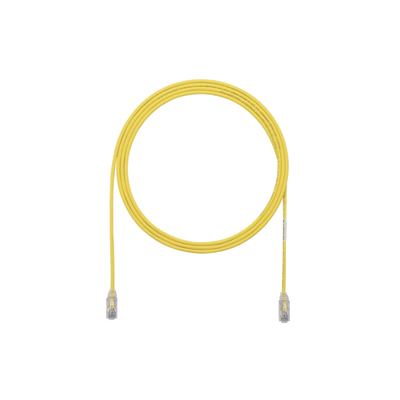PANDUIT Cable de Parcheo TX6, UTP Cat6, Diámetro Reducido (28AWG), Color Amarillo, 3ft MOD: UTP28SP3YL
