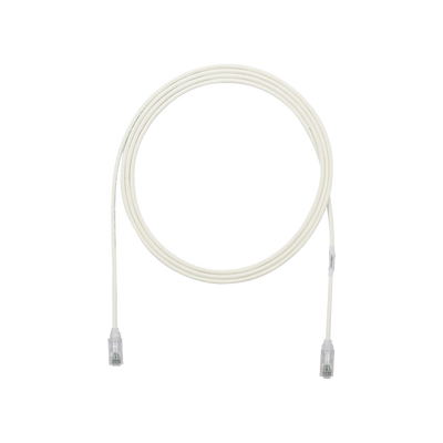PANDUIT Cable de Parcheo TX6, UTP Cat6, Diámetro Reducido (28AWG), Color Blanco Mate, 4ft MOD: UTP28SP4