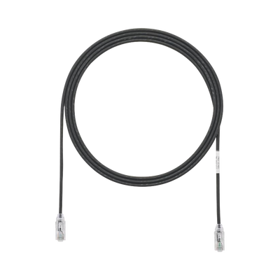 PANDUIT Cable de Parcheo TX6, UTP Cat6, Diámetro Reducido (28AWG), Color Negro, 4ft MOD: UTP28SP4BL