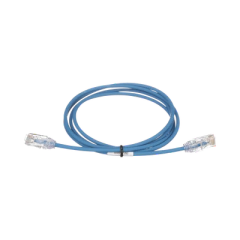 PANDUIT Cable de Parcheo TX6, UTP Cat6, Diámetro Reducido (28AWG), Color Azul, 5ft MOD: UTP28SP5BU