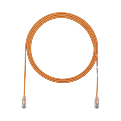 PANDUIT Cable de Parcheo TX6, UTP Cat6, Diámetro Reducido (28AWG), Color Naranja, 5ft MOD: UTP28SP5OR