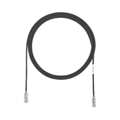 PANDUIT Cable de Parcheo TX6, UTP Cat6, Diámetro Reducido (28AWG), Color Negro, 6ft MOD: UTP28SP6BL