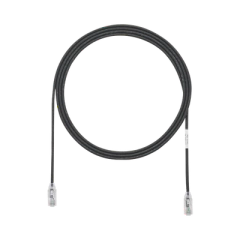 PANDUIT Cable de Parcheo TX6, UTP Cat6, Diámetro Reducido (28AWG), Color Negro, 7ft MOD: UTP28SP7BL