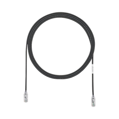 PANDUIT Cable de Parcheo TX6, UTP Cat6, Diámetro Reducido (28AWG), Color Negro, 7ft MOD: UTP28SP7BL