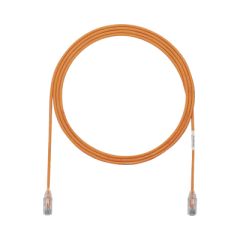 PANDUIT Cable de Parcheo TX6, UTP Cat6, Diámetro Reducido (28AWG), Color Naranja, 7ft MOD: UTP28SP7OR