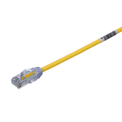 PANDUIT Cable de Parcheo UTP, Cat6A, Diámetro Reducido (28 AWG), CM/LSZH, Color Amarillo, 8in (20.3cm) MOD: UTP28X8INYL