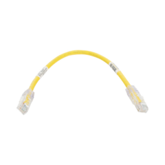 PANDUIT Cable de Parcheo TX6, UTP Cat6, 24 AWG, CM, Color Amarillo, 1ft MOD: UTPSP1YLY