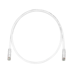PANDUIT Cable de Parcheo TX6, UTP Cat6, 24 AWG, CM, Color Blanco Mate, 30ft MOD: UTPSP30Y