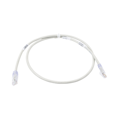 PANDUIT Cable de Parcheo TX6, UTP Cat6, 24 AWG, CM, Color Gris, 7ft MOD: UTPSP7GYY