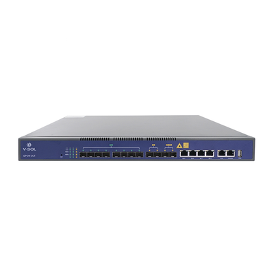V-SOL OLT de 8 puertos GPON con 8 puertos Uplink (4 puertos Gigabit Ethernet + 2 puertos SFP + 2 puertos SFP+), hasta 1024 ONUs MOD: V1600G-1B