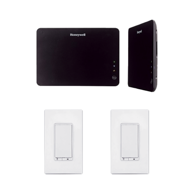 HONEYWELL HOME RESIDEO Controlador VAM para Automatización de iluminación, clima, cerraduras, portones electricos, incluye Atenuador de Iluminación 46564 y apagador 46562 MOD: VAMZW