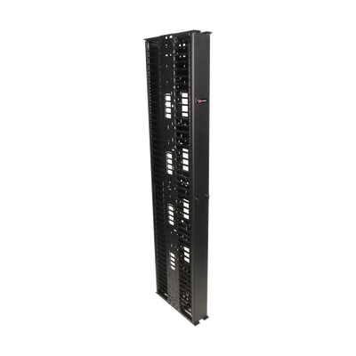 SIEMON Organizador RouteIT Vertical Doble de 45UR, Fabricado en Acero Laminado en Frío 16AWG, 6in (152mm) de Ancho VCM-6D