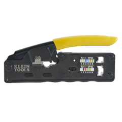 KLEIN TOOLS Ponchadora/Pelacables/Cortacables Compacta con Matraca para Conectores RJ45 y RJ11/RJ12. MOD: VDV-226-107