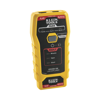 KLEIN TOOLS Probador de Cables de Red y Probador de Cables de Datos LAN Explorer™ con Transmisor Remoto. MOD: VDV526-100