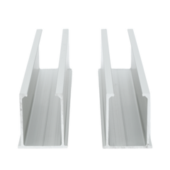 EPCOM POWERLINE Juego de 2 Mini Rieles De Aluminio para Montaje de Módulos Solares en Techo (Instalación plana 0°). Incluye 4 Tornillos Perforantes. VEKTORMINI