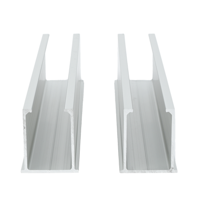 EPCOM POWERLINE Juego de 2 Mini Rieles De Aluminio para Montaje de Módulos Solares en Techo (Instalación plana 0°). Incluye 4 Tornillos Perforantes. VEKTORMINI