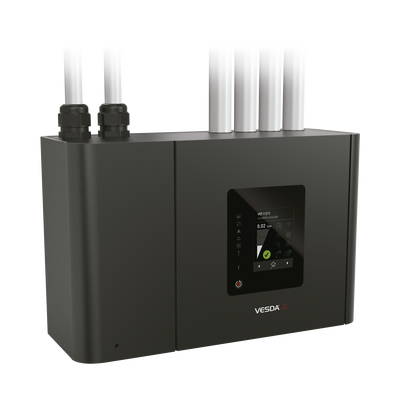 XTRALIS Analizador por Aspiración VESDA, Hasta 2000 m2 de Cobertura, 280 Metros de Tubería, Hasta 4 Tuberías y Pantalla de 3.5 Pulgadas. MOD: VEP-A10-P