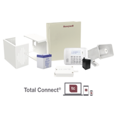 HONEYWELL HOME RESIDEO Kit con panel de alarma para 48 zonas con teclado alfanumérico y receptor inalámbrico interconstruido, Batería, Transformador y Sirena MOD: VISTA-48/62RF-TB