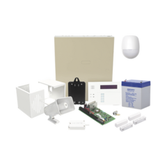 HONEYWELL HOME RESIDEO Kit Cableado con VISTA48/6160RF, Batería, Transformador, Sensor Pir, Contactos Magnéticos, Sirena, Gabinete de sirena y Tamper MOD: VISTA48ECO/6160RF