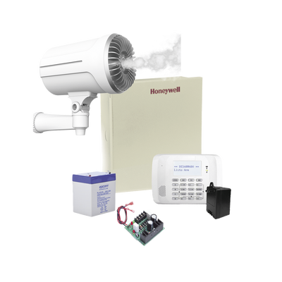 HONEYWELL HOME RESIDEO Kit de Panel de Alarma VISTA48LA con Generador de Niebla SF501P / Todo incluido MOD: VISTA48LAFOG