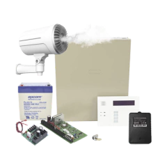 HONEYWELL HOME RESIDEO Kit de Panel de Alarma VISTA48LA con Generador de Niebla SF501P / Todo incluido MOD: VISTA48LAFOG/6160RF
