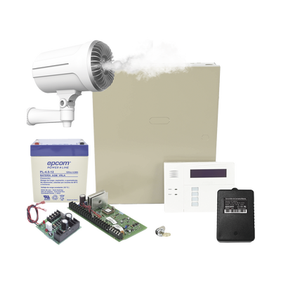 HONEYWELL HOME RESIDEO Kit de Panel de Alarma VISTA48LA con Generador de Niebla SF501P / Todo incluido MOD: VISTA48LAFOG/6160RF