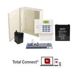 HONEYWELL HOME RESIDEO Kit de Panel de Alarma VISTA48LA con Bateria, Transformador y Gabinete pequeño MOD: VISTA-48LA-TBS