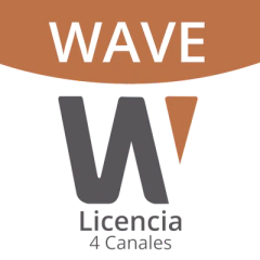 Hanwha Techwin Wisenet Licencia de 4 Canal de Wisenet Wave Profesional MOD: WAVE-PRO-04