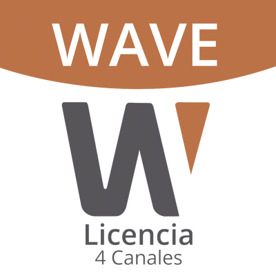 Hanwha Techwin Wisenet Licencia de 4 Canal de Wisenet Wave Profesional MOD: WAVE-PRO-04