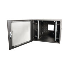 SIEMON Gabinete de Pared Estándar de 19in, Abatible, de 12 UR, 610 mm de Profundidad, Color Negro MOD: WC2-P101-12