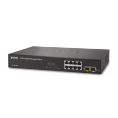 PLANET Switch administrable L2+ 8 puertos 10/100/1000T + 2 100/1000X SFP MOD: WGSD-10020