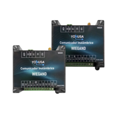 YONUSA Convertidor de lectora para control de acceso (cableado a inalámbrico) / 1 Wiegand / 2 Relevadores / 2 Entradas / Hasta 1.6 KM de distancia WIE01