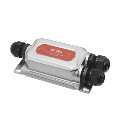 WI-TEK Extensor PoE para exterior / Entrada PoE de 90W y 2 salidas PoE de 60W y 30W / Protección IP68 MOD: WIPOE22EO