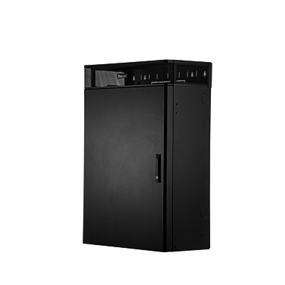 PANDUIT Gabinete de Montaje en Pared TrueEdge™, Con 6 UR para Equipo Activo y 6 UR para Paneles de Parcheo, Fabricado en Acero, Color Negro MOD: WME6BL