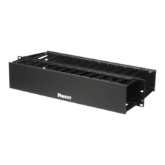 PANDUIT Organizador de Cables Horizontal PatchLink, Doble (Frontal y Posterior), Para Rack de 19in, 2UR MOD: WMP1E