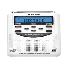 MIDLAND Radio receptor del Sistema de Alerta Sísmica Mexicano y meteorológico NOAA, vía radio en VHF y mediante códigos EAS-SAME MOD: WR-120