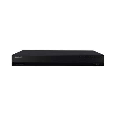 Hanwha Techwin Wisenet NVR de 12 Megapíxel con Wisenet Wave Embebido / Incluye 4 Licencias / 8TB Incluidos / 8 canales / 8 puertos PoE+ / H.265 & WiseStream / E/S de alarma MOD: WRN-810S-8TB