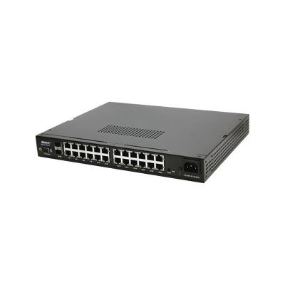 NETONIX Switch WISP PoE Administrable de 26 puertos (24 PoE Gigabit + 2 SFP) 400W, entrada de 110/220 Vca MOD: WS26400AC