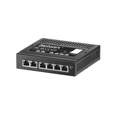NETONIX Switch WISP PoE 6 puertos Gigabit, entrada PoE pasivo de 37-53 Vcc MOD: WS6MINI