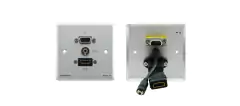 KRAMER WXA-H Wall Plate Pasivo — 15 pines HD, Audio 3.5mm y HDMI.