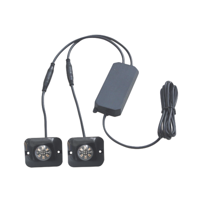 EPCOM INDUSTRIAL SIGNALING Estrobos Ocultos de 6 LED, Color Rojo/Claro, Ideales para Vehículos Encubierto X12RW